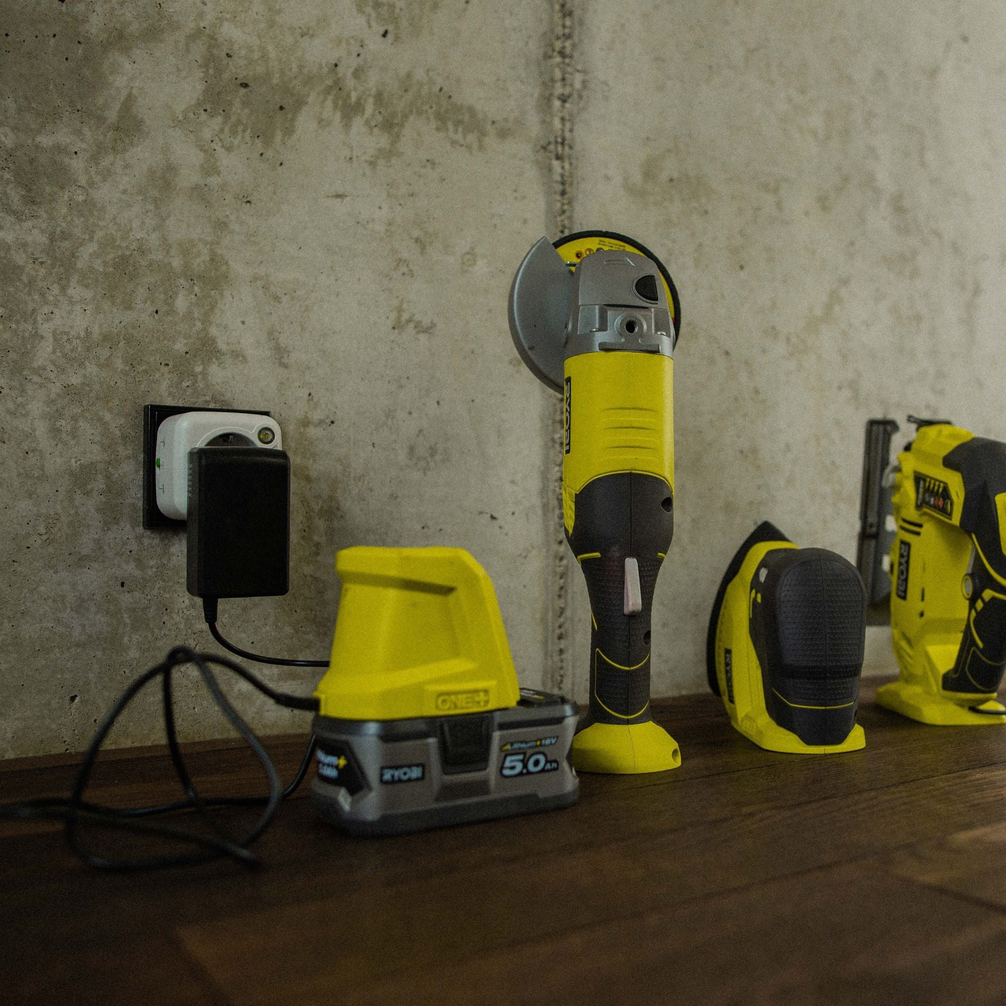 E-Bike vor Backsteinwand, Akku Life Guard angeschlossen für geschützten Ladevorgang